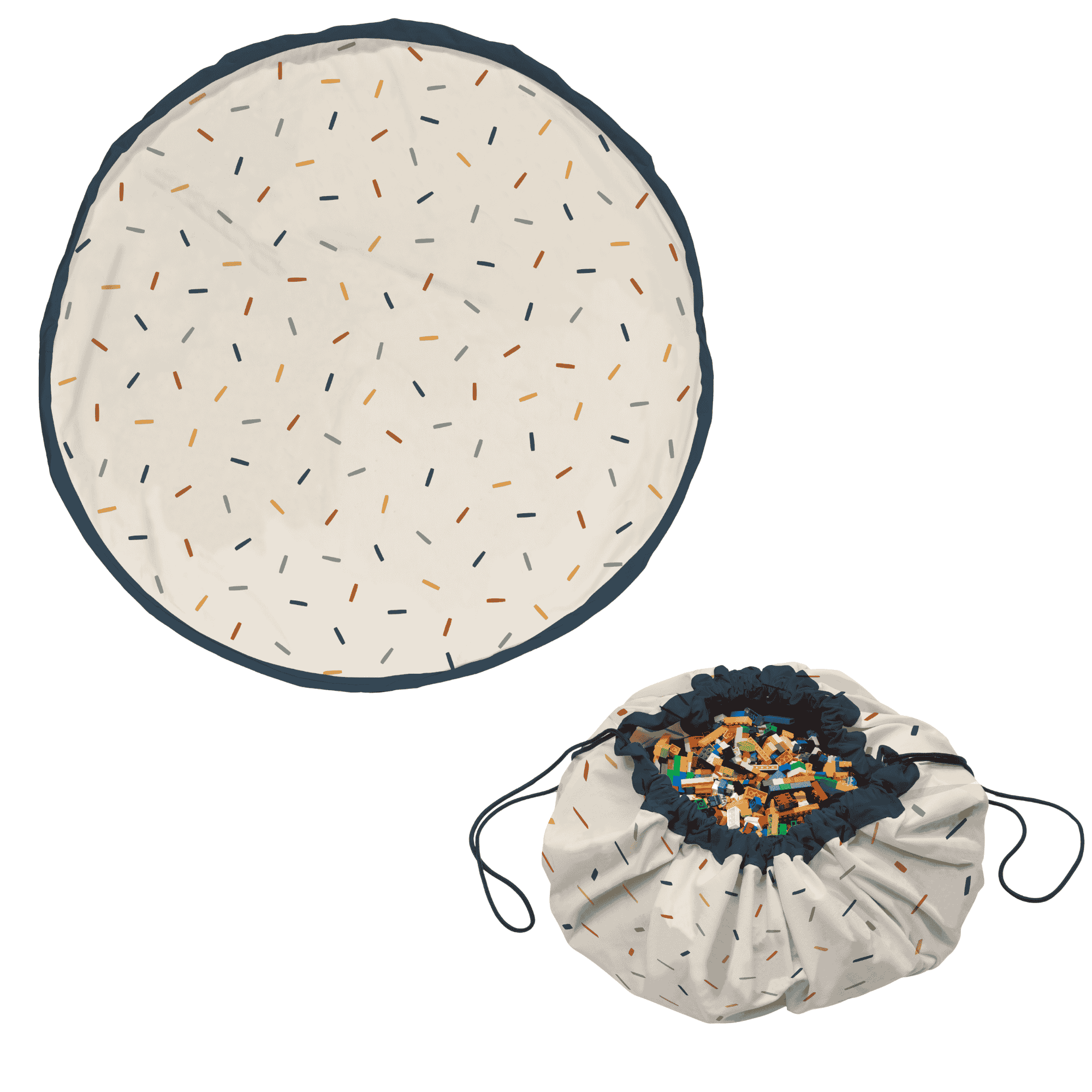 Tapis de jeu et sac à jouets - confettis Tapis de jeu et sac à jouets - confettis