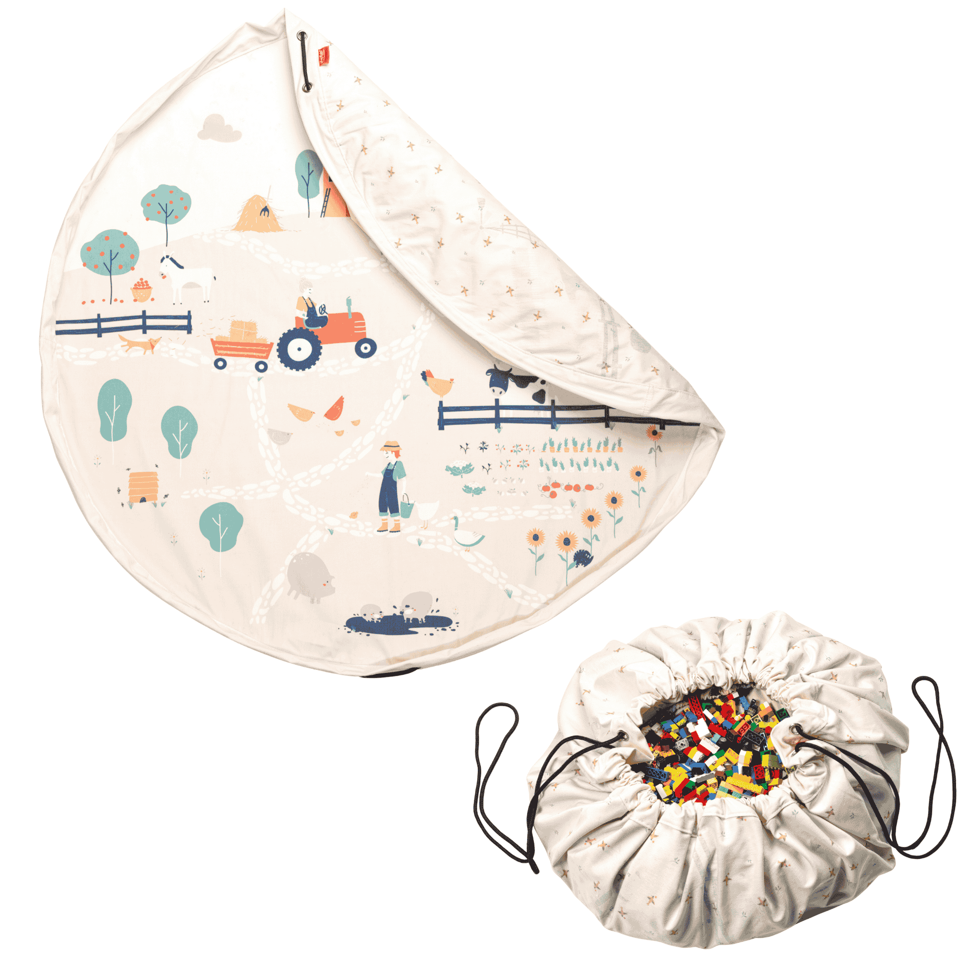 tapis de jeu et sac à jouets - ferme tapis de jeu et sac à jouets - ferme