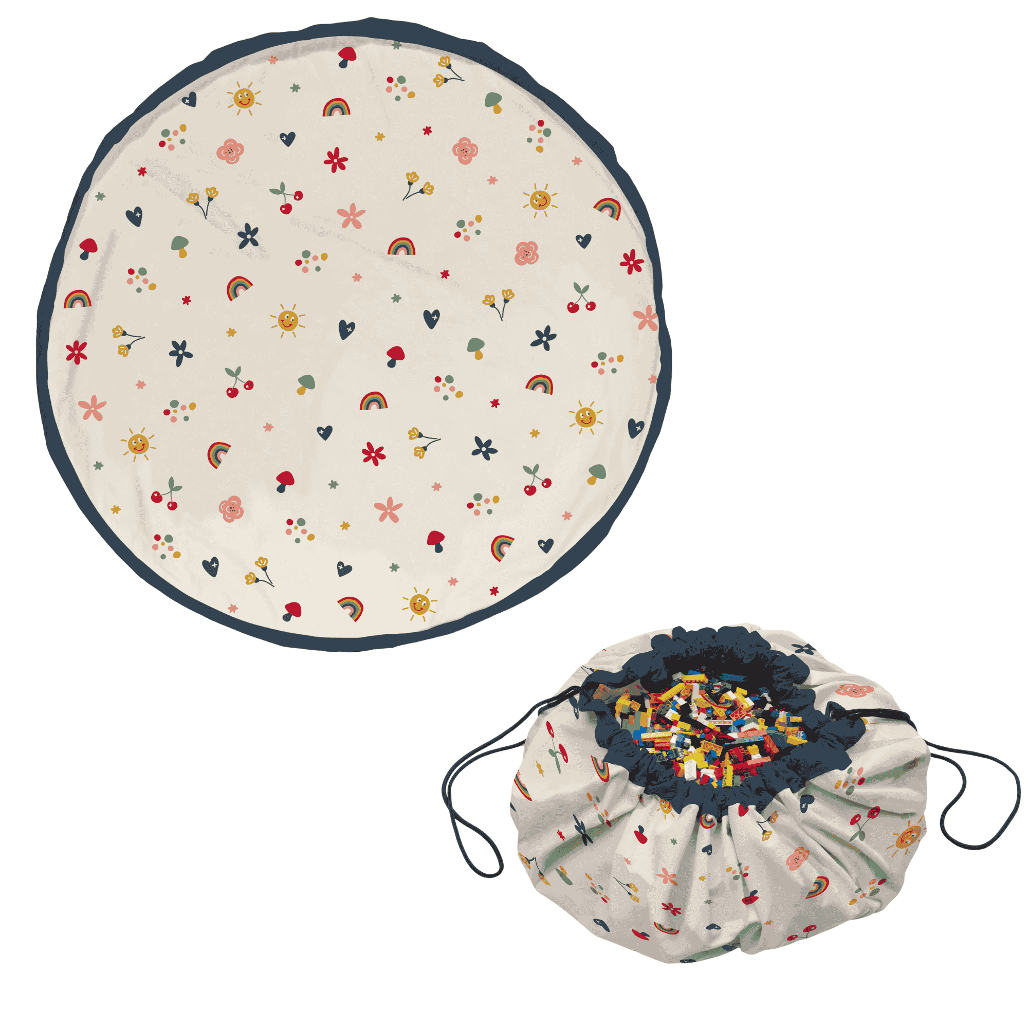 Tapis de jeu et sac à jouets - journées amusantes Tapis de jeu et sac à jouets - journées amusantes