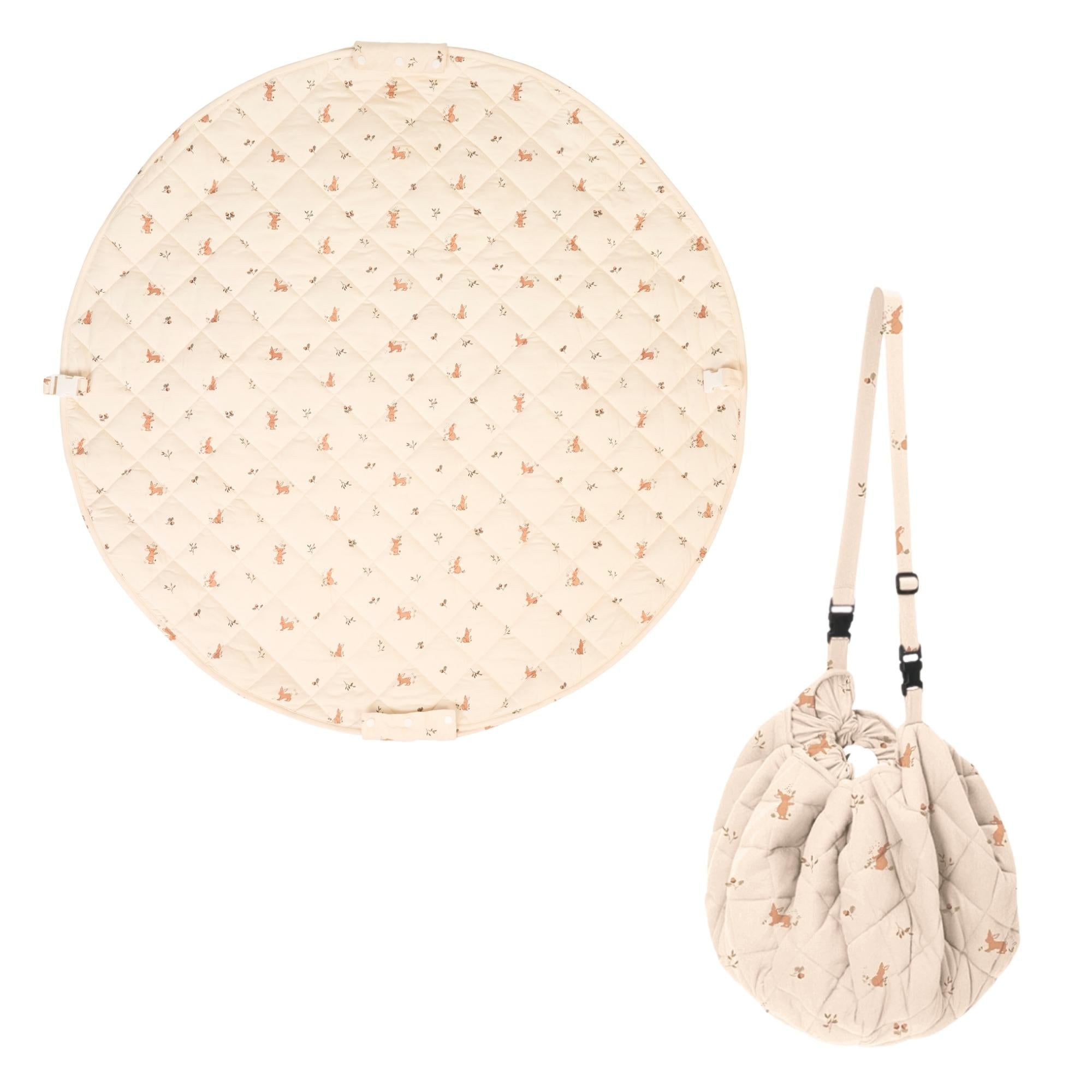 Tapis et sac doux bio - lapin